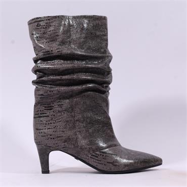 Una Healy Sensitivity Ruffled Mid Boot - Grey Snake